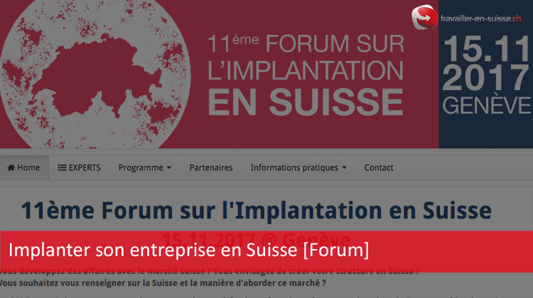 Forum sur l'implantation d'entreprises en Suisse